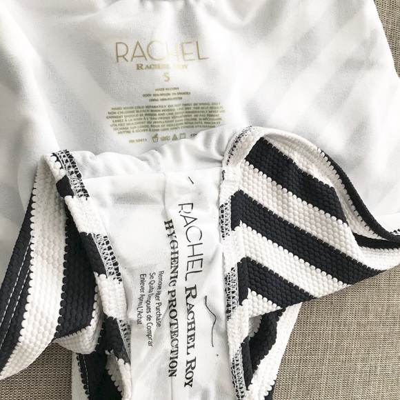 NWT RACHEL Rachel Roy Striped Nautical Swimsuit - Picture 7 of 8